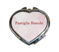 specchietto cuore segnaposto matrimonio