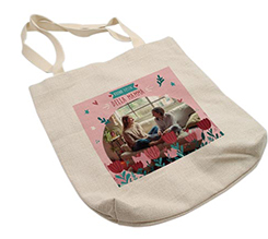 Shopper in Juta 34x36,5 mamma rose rosse