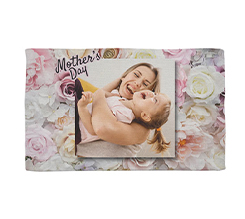 strofinaccio per la festa della mamma stampato con fiori