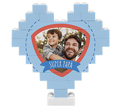 Puzzle mattoncini cuore grafica Super papà