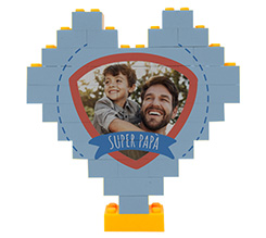 Puzzle mattoncini cuore grafica Super papà