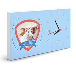 Orologio rettangolare su tela super papà
