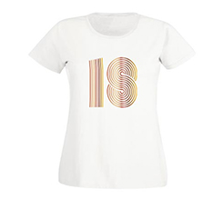 maglietta donna in cotone per compleanno 18 anni