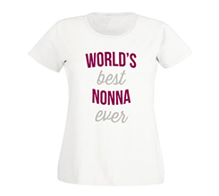 tshirt donna in cotone personalizzata con grafica per nonna