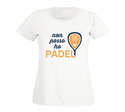 maglietta sportiva da donna con grafica per padel