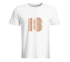 maglietta compleanno per 18 anni modello da uomo