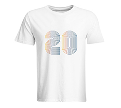 maglietta compleanno da uomo con numero 20