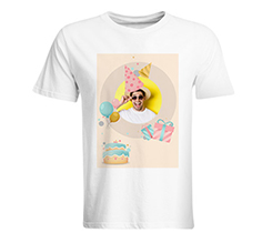 T-shirt uomo personalizzata con foto e grafica compleanno