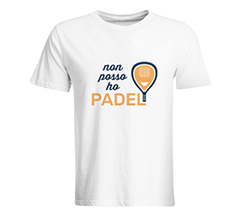 maglietta sportiva da uomo con grafica per padel