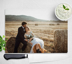 tagliere rettangolare in vetro personalizzato regalo di nozze