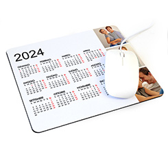 Tappetino mouse con grafica collage con calendario