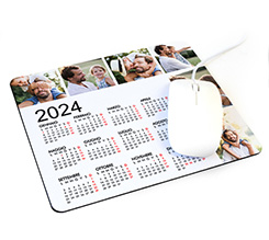 Mousepad con grafica con 6 riquadri e calendario