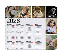 Tappetino Mouse in Pelle Calendario 6 riquadri