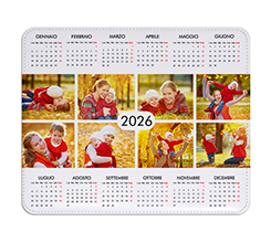 Tappetino Mouse in Pelle Calendario 8 riquadri