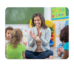 Tappetino mouse rettangolare con foto maestra