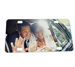 targa in plastica stampata con foto di matrimonio