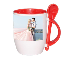 tazza con cucchiaino incorporato da regalare per matrimonio