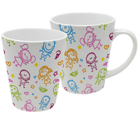tazza personalizzata per maestra con grafica bambini colorati