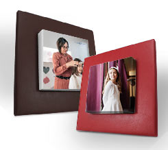 Tela con cornice in ecopelle per Prima Comunione