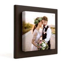 tela con cornice in ecopelle