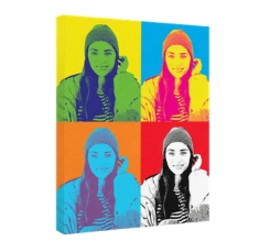 tela pop art 4 riquadri stilizzati