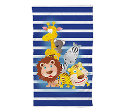 telo mare per bambini con grafica di animali