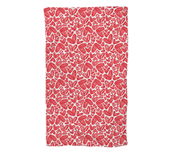 telo mare in spugna con grafica cuori