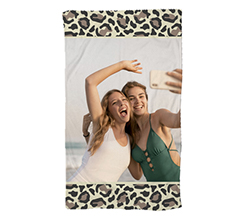 telo mare in microfibra con foto e grafica maculata