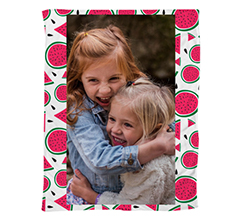 Telo mare in spugna matrimoniale personalizzato con foto e grafica meloni