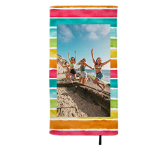 Telo mare in microfibra 80x150 Linee arcobaleno