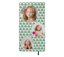 Telo mare in microfibra 80x150cm Tre cerchi e elefantini verdi