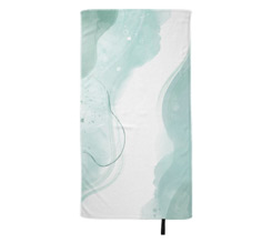 Telo mare in microfibra 80x150 cm Grafica astratta di colore verde