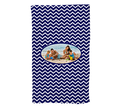 telo mare personalizzato con foto e trama zig zag