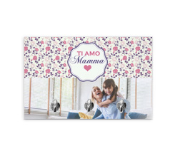 Portachiavi da parete per la festa della mamma con foto e grafica Texture di rose