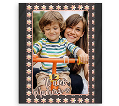 Coperta matrimoniale con foto e grafica ti amo mamma