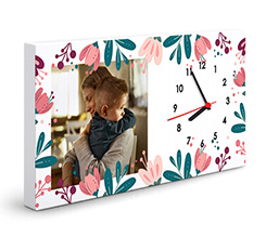 Orologio rettangolare su tela ti voglio bene mamma