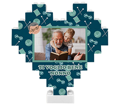 Puzzle mattoncini cuore Ti voglio bene nonno