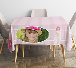 Tovaglia Quadrata Prima Comunione per Ragazza con Foto