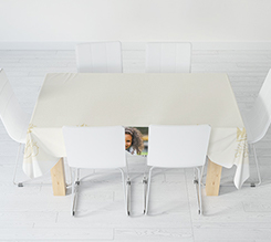 Tovaglia Rettangolare Prima Comunione con Foto e grafica Colomba