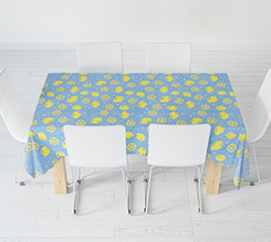 Tovaglia rettangolare personalizzata con grafica limoni