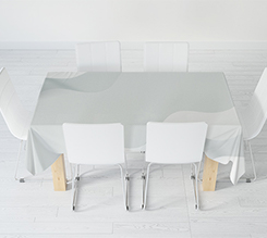 Tovaglia rettangolare personalizzata con grafica onde