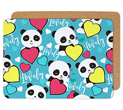 Tovaglietta in sughero Lovely panda