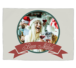 Tovaglietta in tessuto Buon Natale con foto
