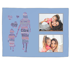 Tovaglietta tessuto Mamma e figlia Word art