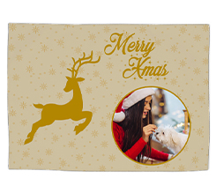 Tovaglietta in tessuto renna dorata e foto