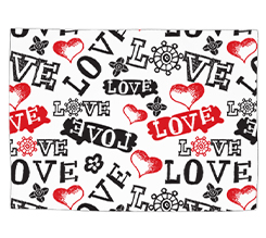 Tovaglietta in tessuto Love in caos