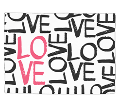 Tovaglietta in tessuto Love words