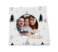 Tovagliolo in tessuto con alberi neri