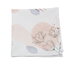 Tovagliolo in tessuto con fantasia astratta e fiori
