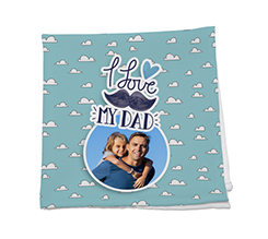 Tovagliolo in tessuto best dad con 4 riquadri